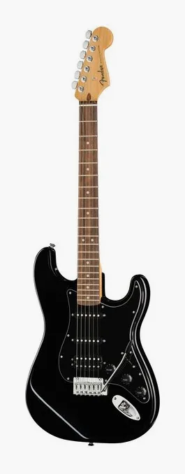 Fender Standard Strat HSS LRL BPG BLK in primo piano frontale