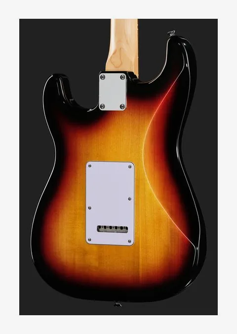 Fender Standard Strat LRL WPG 3TS, curve del body viste dall'alto