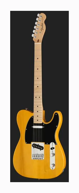 Fender Standard Tele MN BPG BTB, manico e tastiera visti di lato