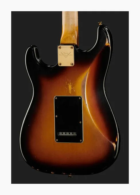 Fender Stevie Ray Vaughan Strat Relic, corpo e verniciatura in primo piano