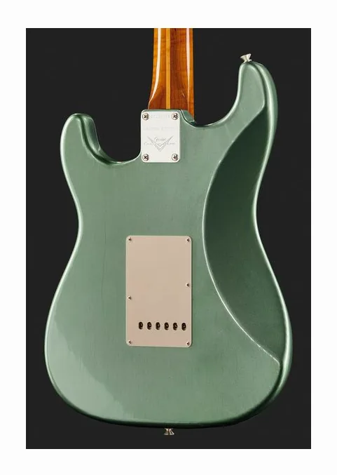 Fender Strat Roasted Pine CC ATGM, paletta con meccaniche e logo