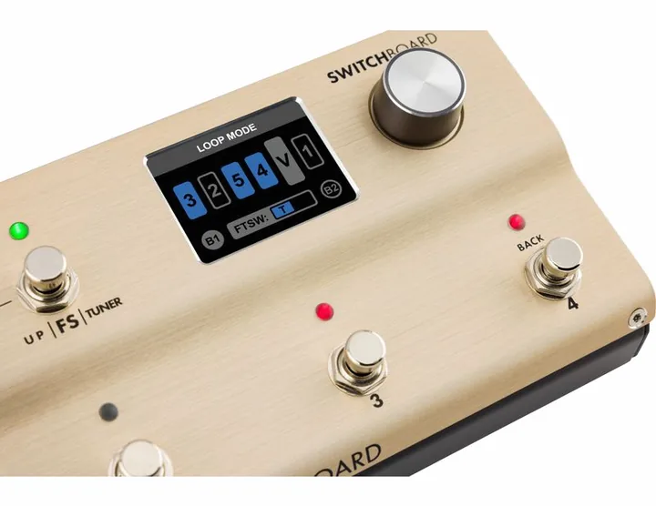Fender Switchboard Effects Operator, grafica del pannello superiore
