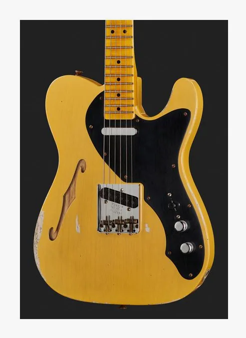 Fender Tele Blackguard Thinline Relic, vista posteriore del corpo