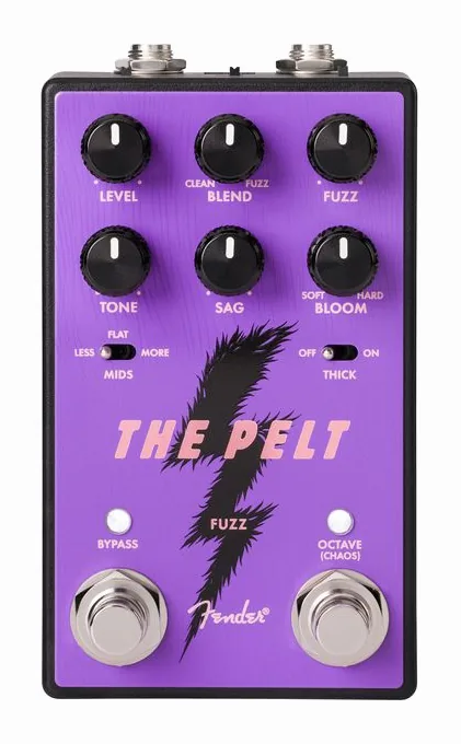 Fender The Pelt Fuzz V2, ingressi e uscite laterali
