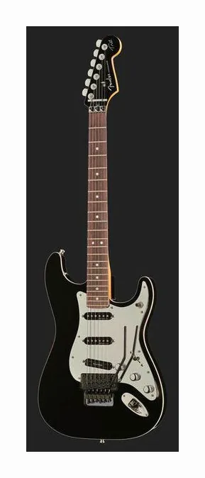 Fender Tom Morello Strat FR RW BLK, curve del body viste dall'alto
