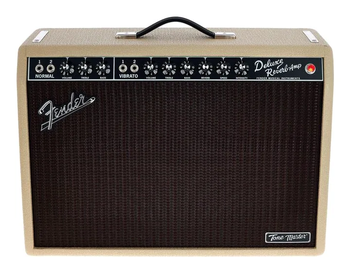 Fender Tone Master Del. Reverb Blonde, vista laterale del cabinet