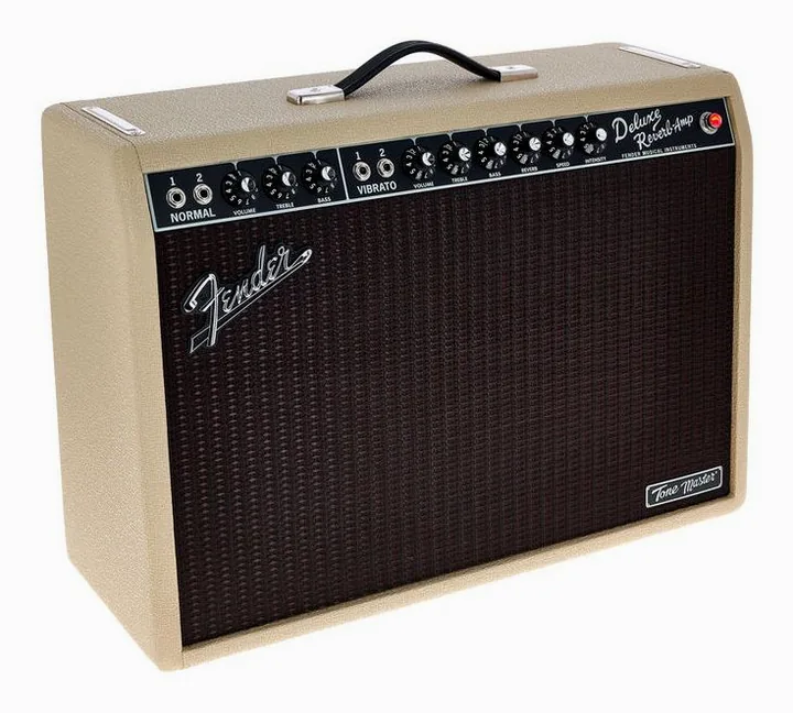 Fender Tone Master Del. Reverb Blonde, vista laterale del cabinet
