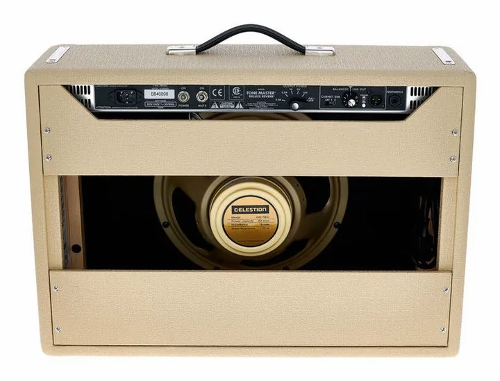 Fender Tone Master Del. Reverb Blonde, logo e finiture del pannello frontale
