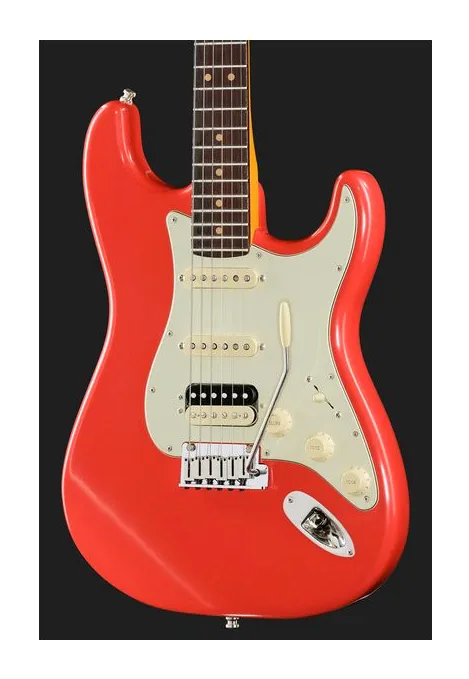 Fender Ultra Luxe 60s Strat HSS FRD, curve del body viste dall'alto