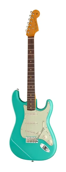 Fender Vintera III E 60s Strat SFG fotografato frontalmente