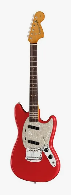Fender Vintera III M 60s Mustang DKR in primo piano frontale