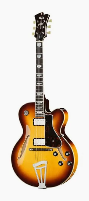 FGN Masterfield Jazz HH JB inquadrato di fronte su sfondo neutro