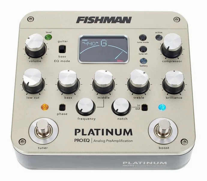 Fishman Platinum Pro EQ, pannello dei controlli in primo piano