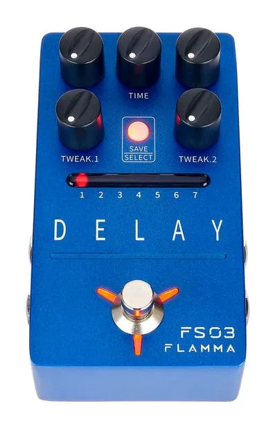 Flamma FS03 Delay, connettori sul retro dell'unita