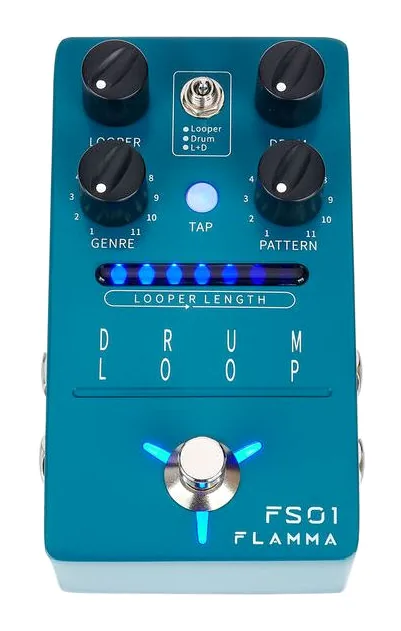Flamma FS01 Looper/Drum Machine, manopole viste dall'alto