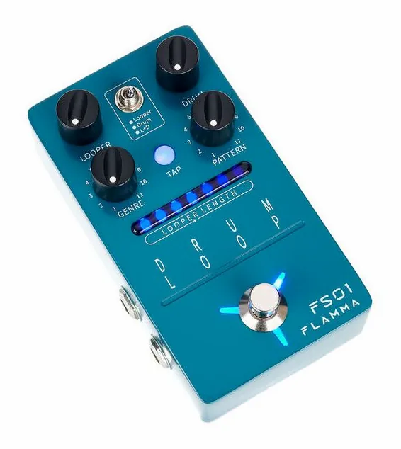 Flamma FS01 Looper/Drum Machine, ingressi e uscite laterali
