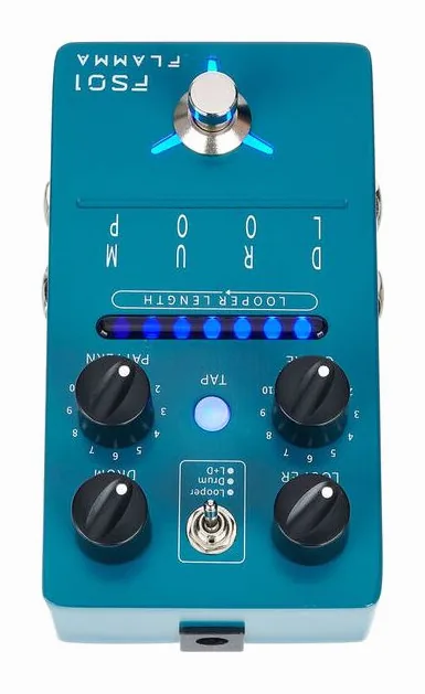Flamma FS01 Looper/Drum Machine, connettori sul retro dell'unita