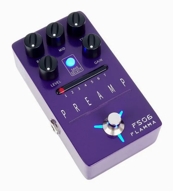Flamma FS06 Guitar Pre-Amp, grafica del pannello superiore