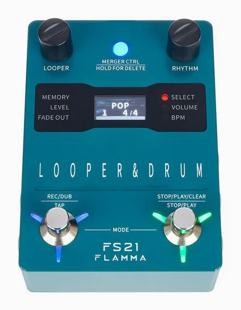 Flamma FS21 Looper/Drum Machine, manopole viste dall'alto