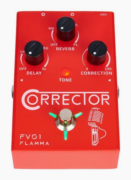 Flamma FV01 Vocal & Guitar FX, manopole viste dall'alto