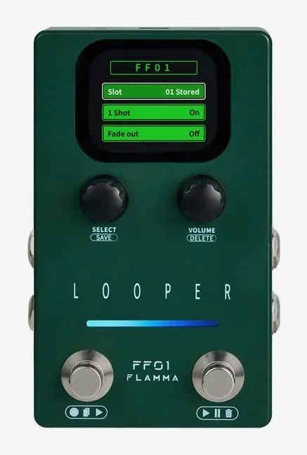 Flamma FF01 Looper, led e interruttore a pedale