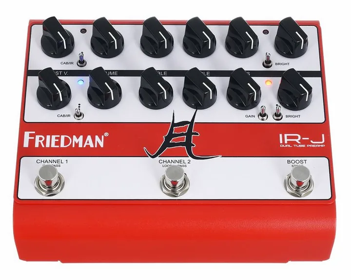 Friedman IR-J Jake E Lee Sign. Preamp, manopole e selettore dei canali