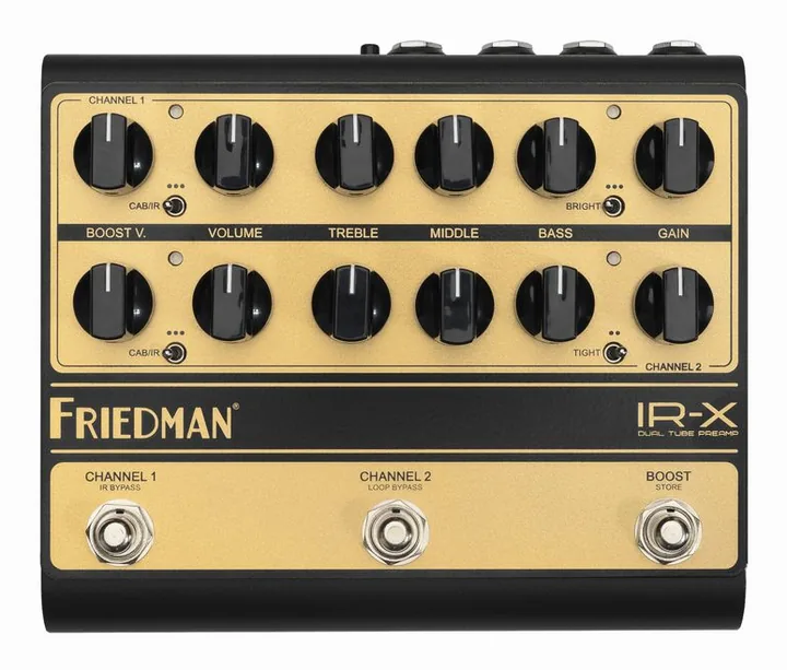 Friedman IR-X Dual Tube Preamp, vista dall'alto della testata