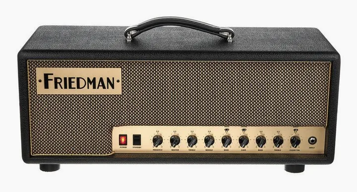Friedman Runt-50 Head, logo e finiture del pannello frontale