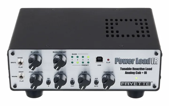 Fryette Power Load IR, logo e finiture del pannello frontale