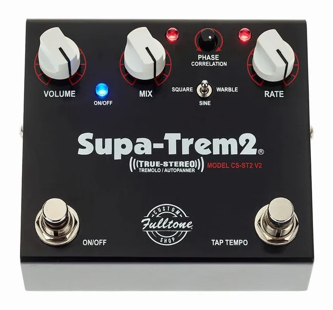 Fulltone CS Supa-Trem2 V2 Tremolo, ingressi e uscite laterali