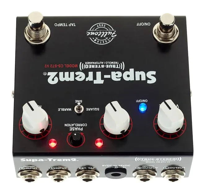 Fulltone CS Supa-Trem2 V2 Tremolo, ingressi e uscite laterali