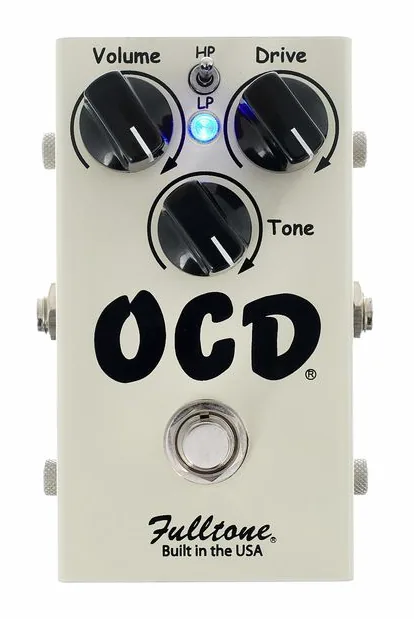 Fulltone OCD Overdrive V2, grafica del pannello superiore