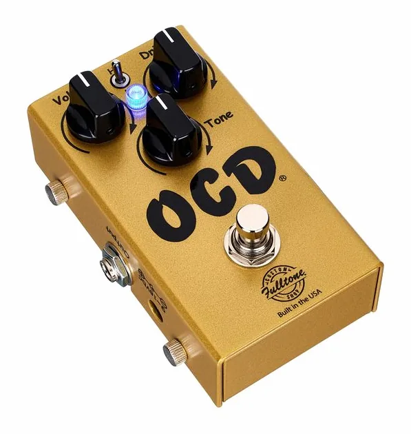 Fulltone OCD Overdrive V2 Gold LTD, manopole viste dall'alto
