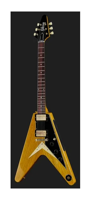 Gibson 58 Korina Flying V BG VOS, manico e tastiera visti di lato