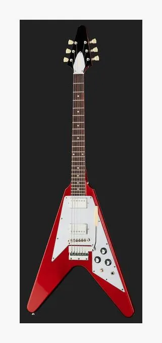 Gibson 67 Flying V Reissue Vibrola, manico e tastiera visti di lato