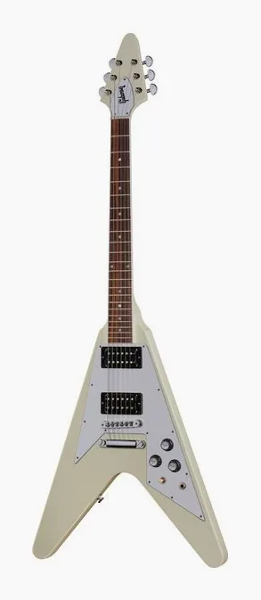 Gibson 70s Flying V CW in primo piano frontale