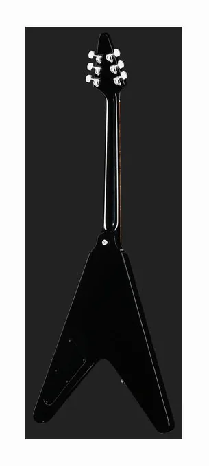 Gibson 80s Flying V Ebony, paletta con meccaniche e logo