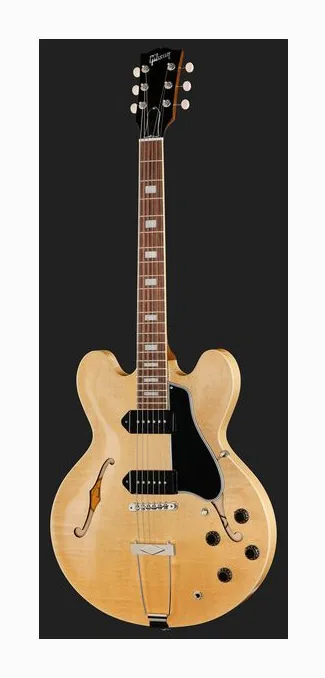 Gibson ES-330 Antique Natural, pickup e manopole dei controlli