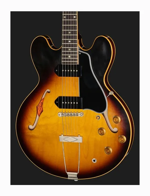 Gibson 1959 ES-330 Reissue VB, corpo e verniciatura in primo piano