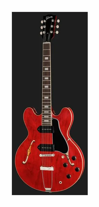 Gibson ES-330 Sixties Cherry, corpo e verniciatura in primo piano