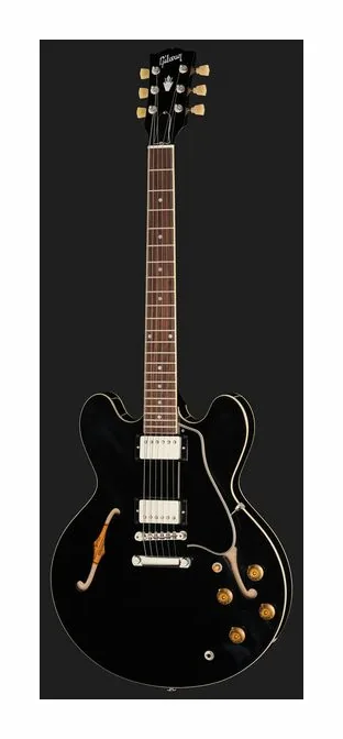 Gibson ES-335 50s Ebony, pickup e manopole dei controlli