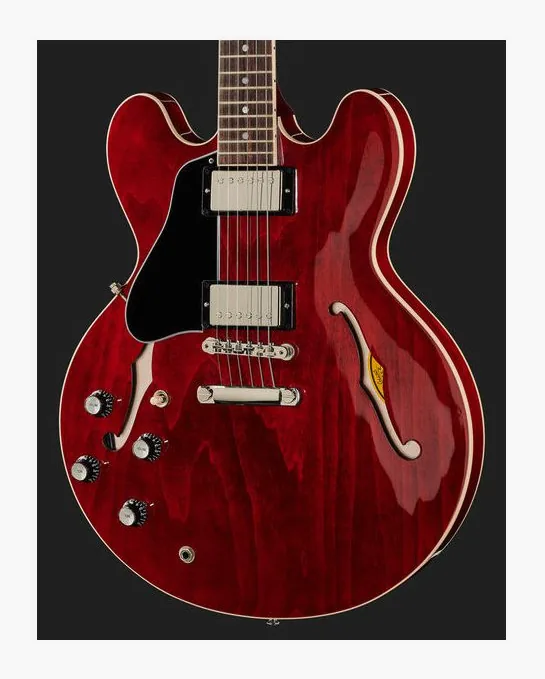 Gibson ES-335 Dot 60s Cherry LH, curve del body viste dall'alto