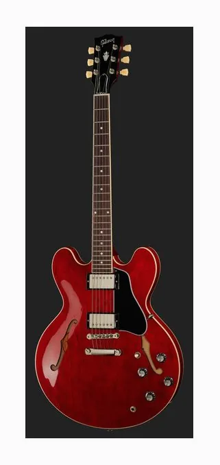 Gibson ES-335 Dot 60s Cherry, curve del body viste dall'alto