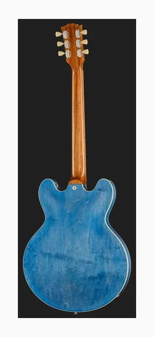 Gibson ES-335 Dot Ocean Blue, pickup e manopole dei controlli