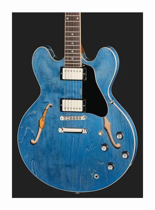 Gibson ES-335 Dot Ocean Blue, capotasto e prime posizioni della tastiera