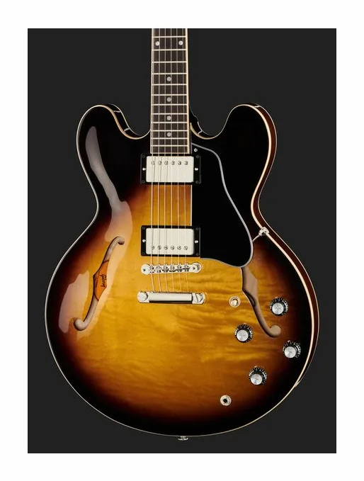 Gibson ES-335 Dot Vintage Burst, selettore pickup e jack di uscita