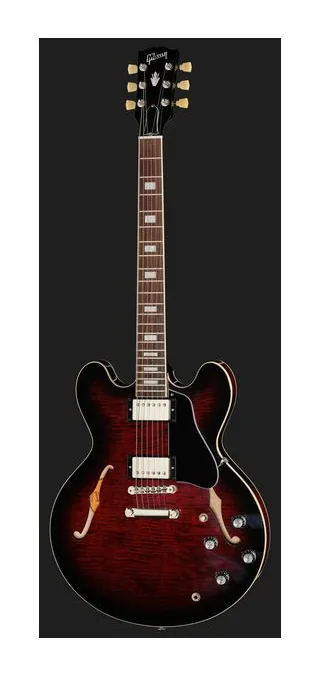Gibson ES-335 Figured Blood Moon, pickup e manopole dei controlli