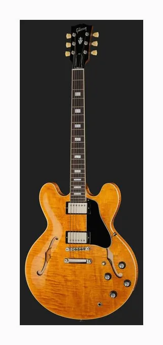 Gibson ES-335 Figured Honey Amber, selettore pickup e jack di uscita