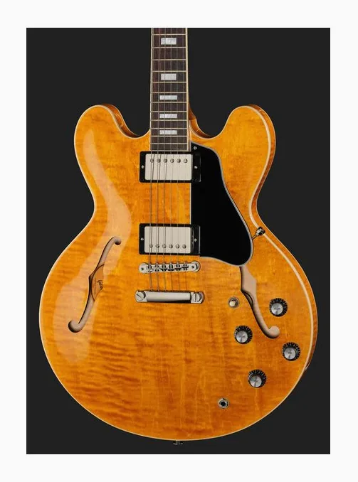 Gibson ES-335 Figured Honey Amber, capotasto e prime posizioni della tastiera