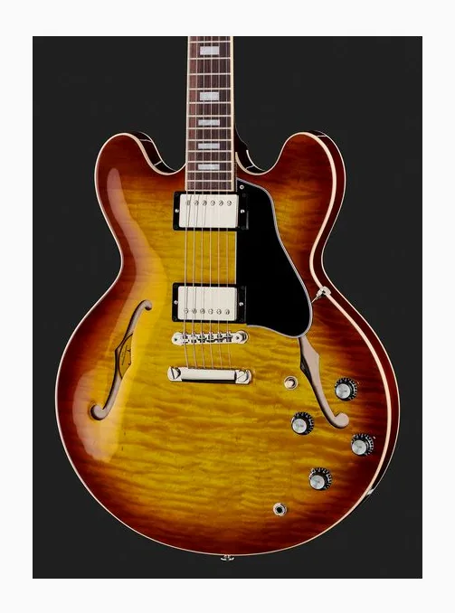 Gibson ES-335 Figured Iced Tea, selettore pickup e jack di uscita